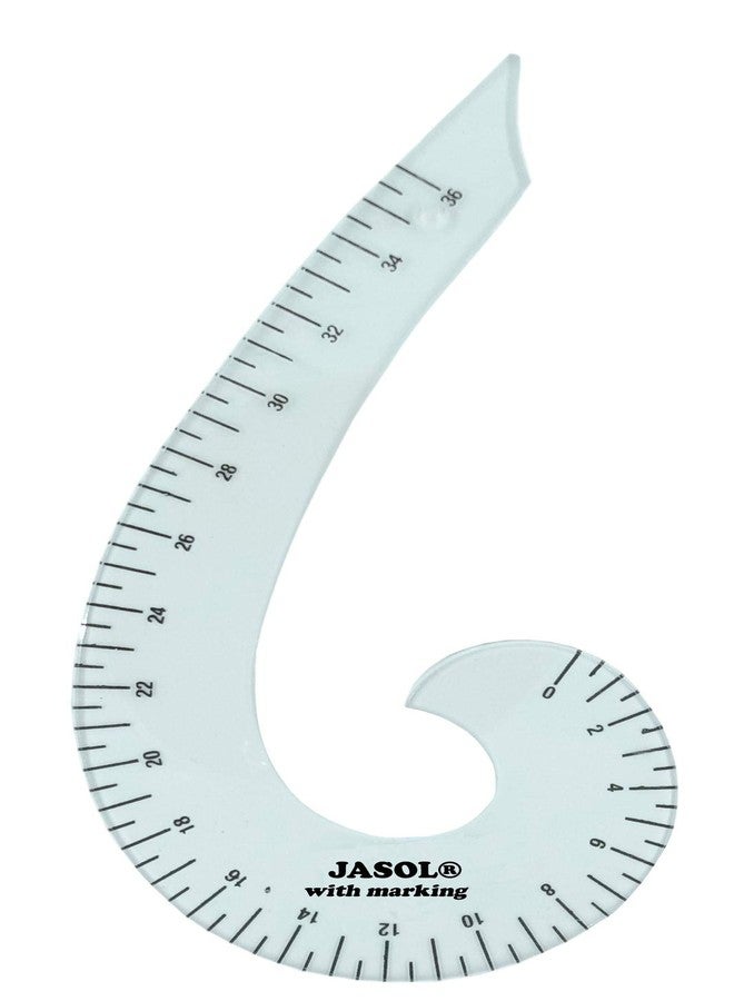 Jasol French Curve with French Curve with Marking Set of 2 Armhole Curve Tailoring Materials pack of 2 (white) - Image 2